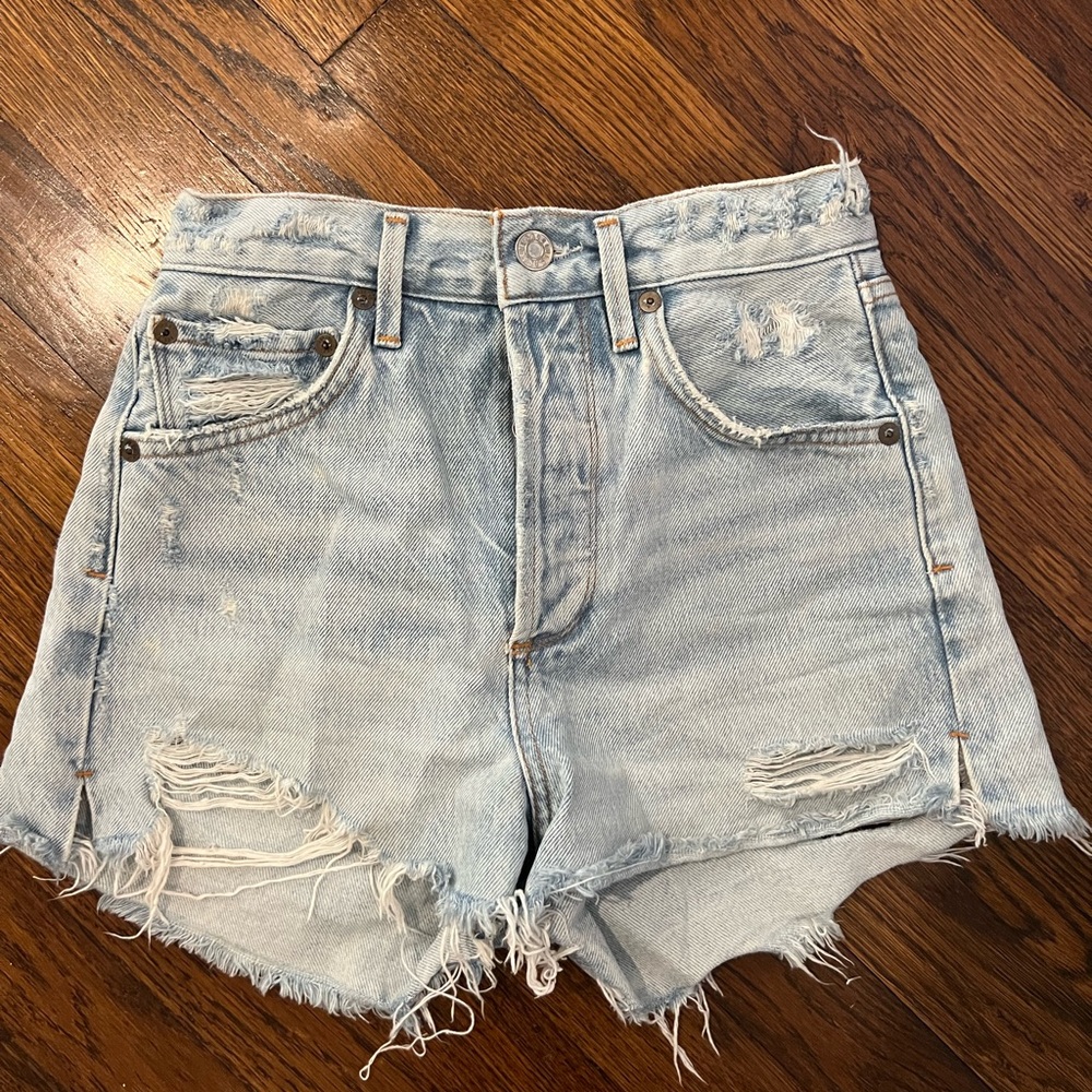Agolde High Rise Jean Shorts Sz 23 - excellent condition!